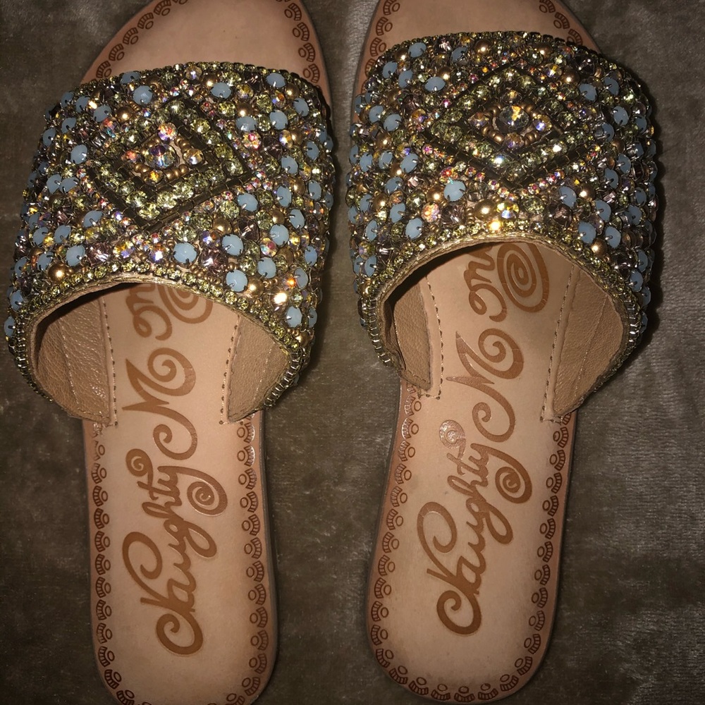 Naughty Monkey rhinestone Sandals